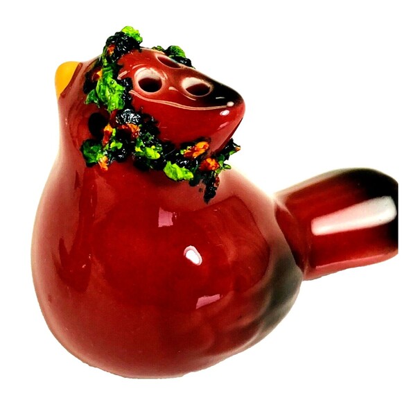 Cardinals NEW Salt and Pepper Shakers Christmas Wreath Ceramic 3 inch Birds - Picture 14 of 16